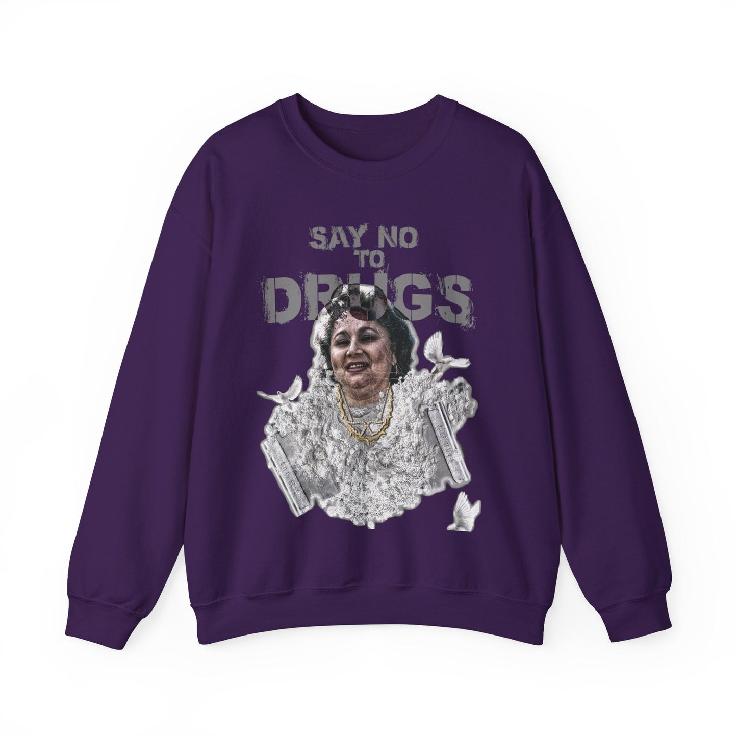 Unisex Sweater Griselda Blanco White Birds Printify