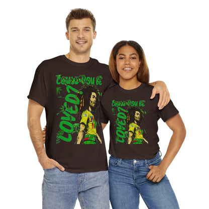 Oversized Graphic Tee - Reggae Legend Portrait Streetwear Print (Bachi)