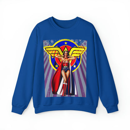 Vintage Female Hero Graphic Sweatshirt - Comic Streetwear Print (Bachi)