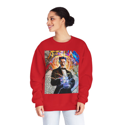 Vintage Science Icon Graphic Sweatshirt - Inventor Portrait Streetwear (Bachi)