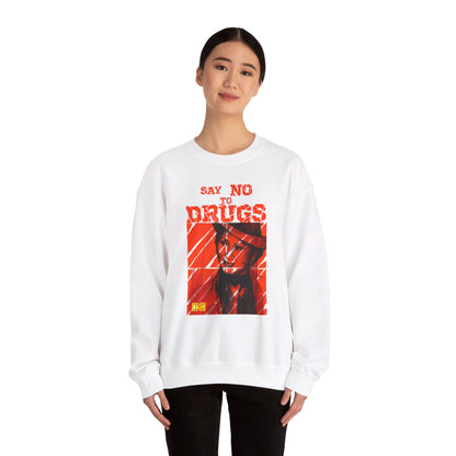 Oversized Graphic Sweatshirt - Latin Icon Orange Stripe Streetwear (Bachi)