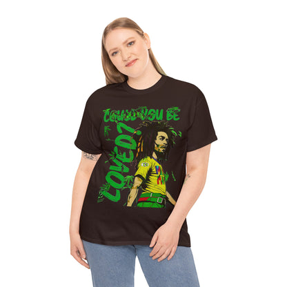 Oversized Graphic Tee - Reggae Legend Portrait Streetwear Print (Bachi)