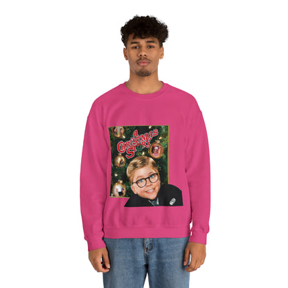 Vintage Holiday Graphic Sweatshirt - 80s Family Cinema Print (Bachi)