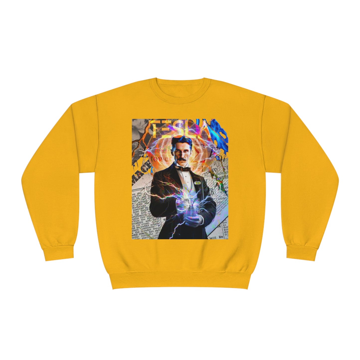 Vintage Science Icon Graphic Sweatshirt - Inventor Portrait Streetwear (Bachi)