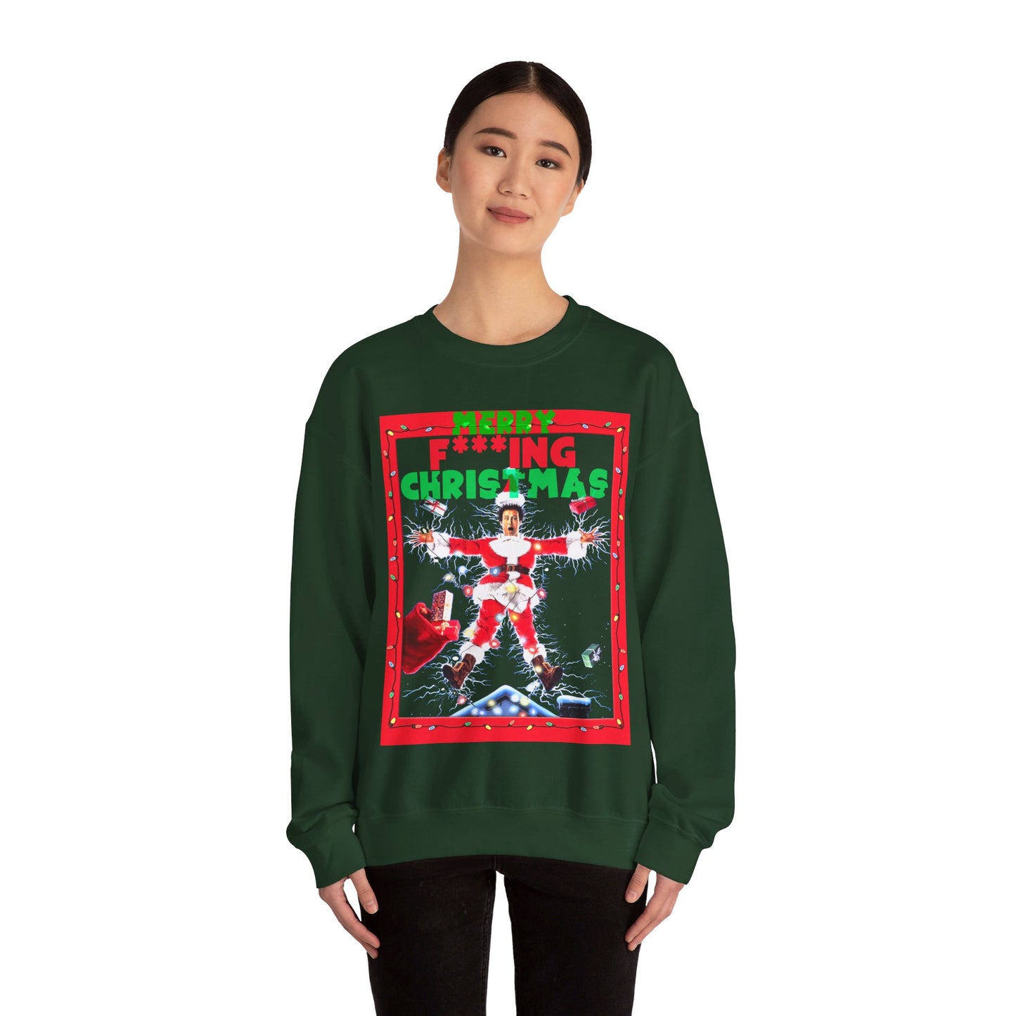 Vintage Holiday Graphic Sweatshirt - 80s Comedy Cinema Print (Bachi)