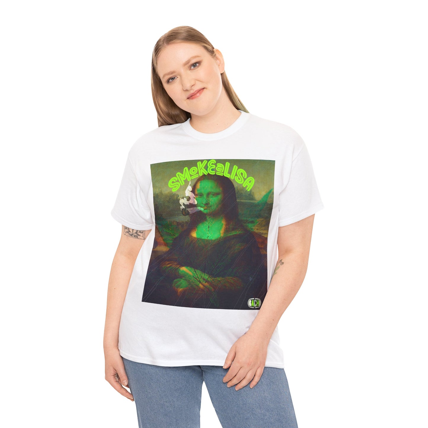 Raw Edge Pop Art Graphic Tee - Renaissance Parody Streetwear Print (Bachi)