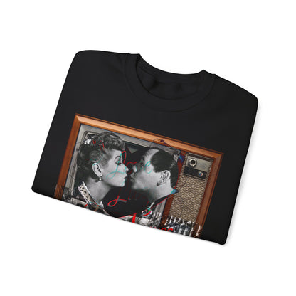 Vintage Sitcom Couple Graphic Sweatshirt - Retro TV Streetwear Print (Bachi)