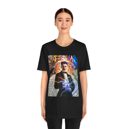 Vintage Science Icon Graphic Tee - Inventor Portrait Streetwear Print (Bachi)