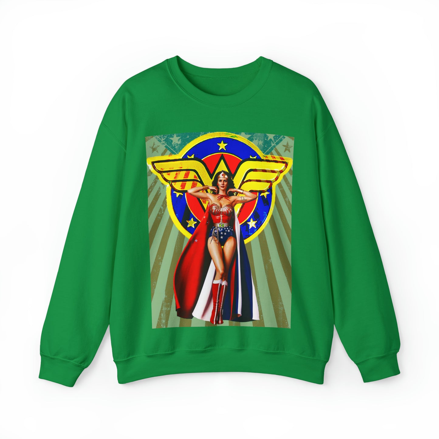 Vintage Female Hero Graphic Sweatshirt - Comic Streetwear Print (Bachi)