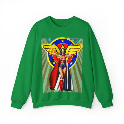 Vintage Female Hero Graphic Sweatshirt - Comic Streetwear Print (Bachi)