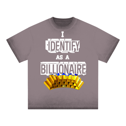 Unisex T-Shirt-I Identify As Reverse Dyed Loose Cotton