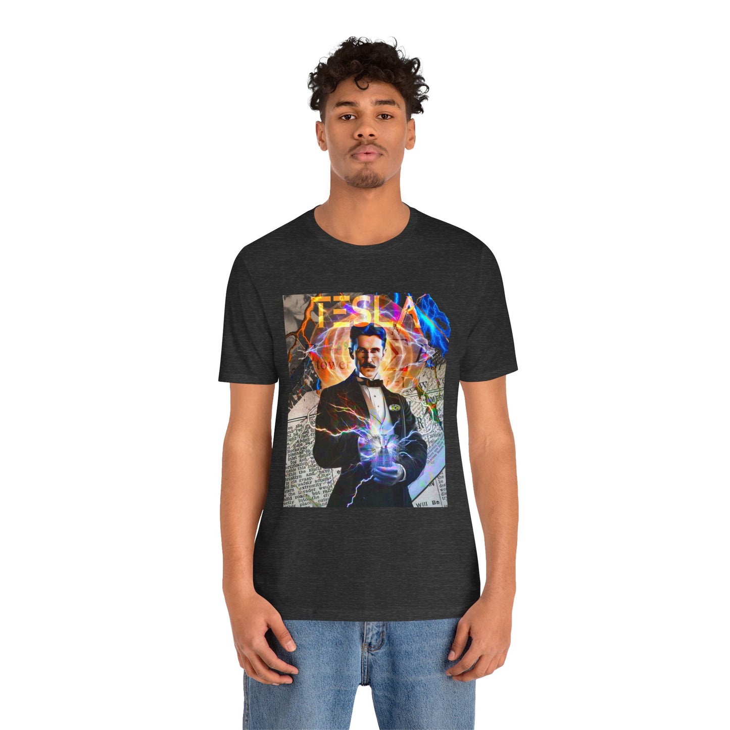 Vintage Science Icon Graphic Tee - Inventor Portrait Streetwear Print (Bachi)