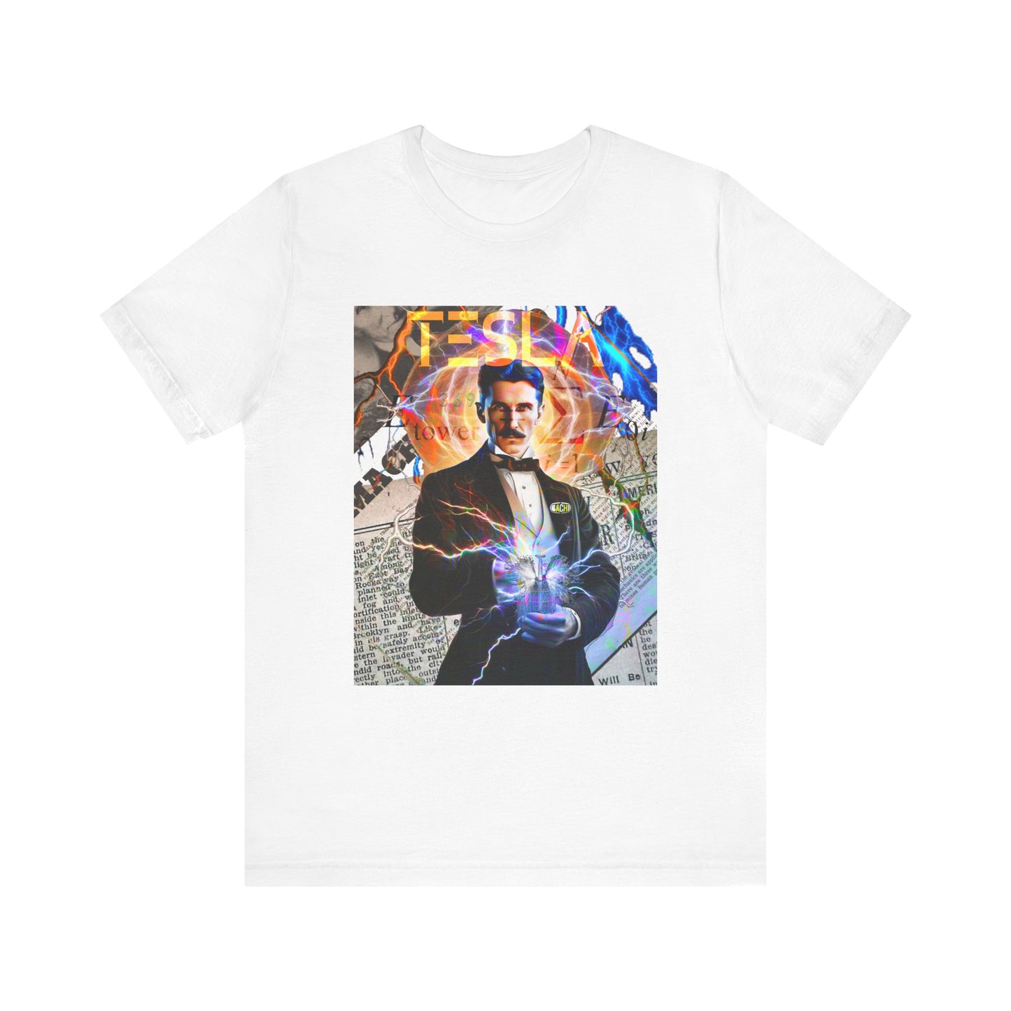 Vintage Science Icon Graphic Tee - Inventor Portrait Streetwear Print (Bachi)