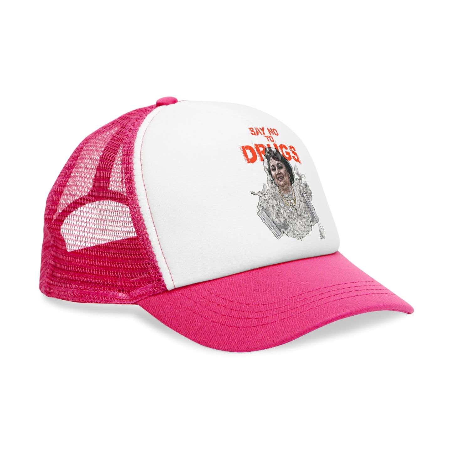 Streetwear Mesh Trucker Cap - Latin Icon Graphic Embroidered (Bachi)