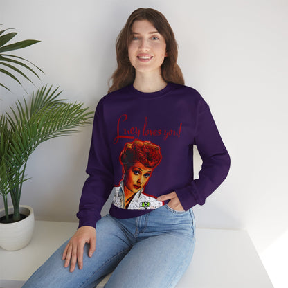 Unisex Sweatshirt Lucy Loves You Printify