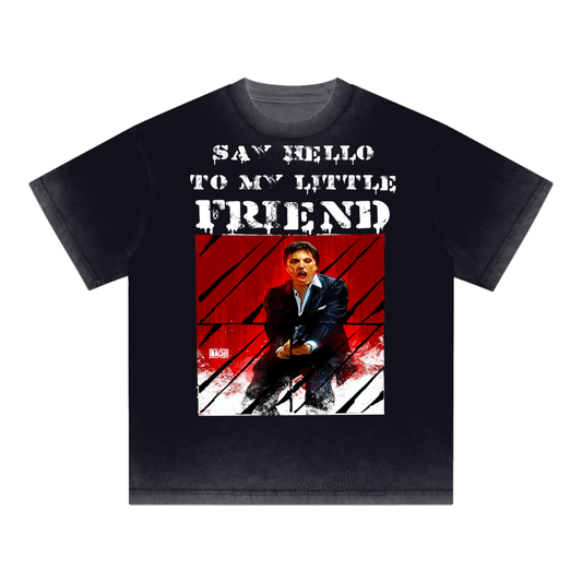 Oversized Graphic Tee - Cult Cinema Quote Streetwear Print (Bachi)