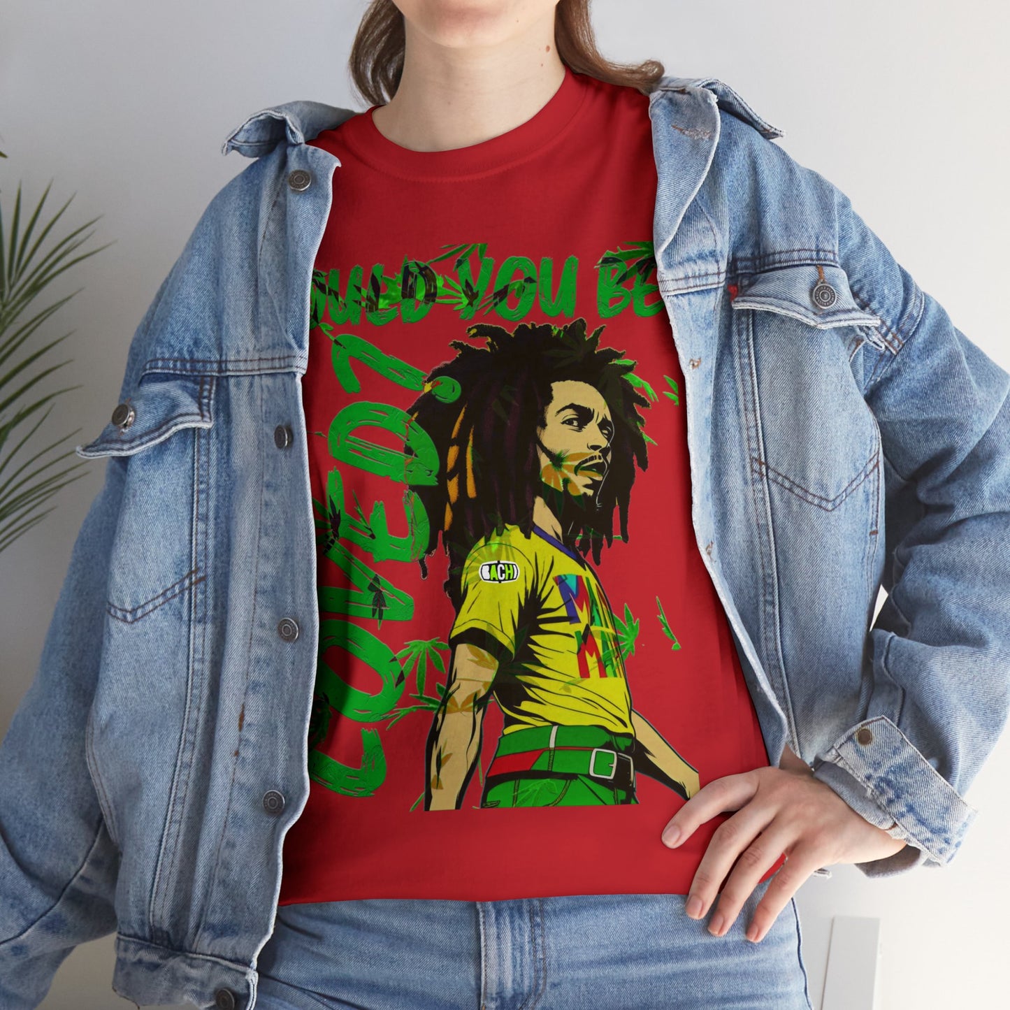 Oversized Graphic Tee - Reggae Legend Portrait Streetwear Print (Bachi)