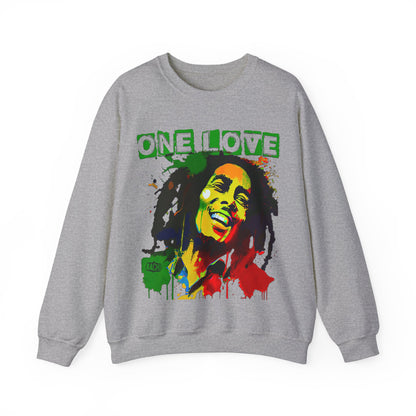 Heavyweight Graphic Sweatshirt - Reggae Legend Portrait Streetwear (Bachi)