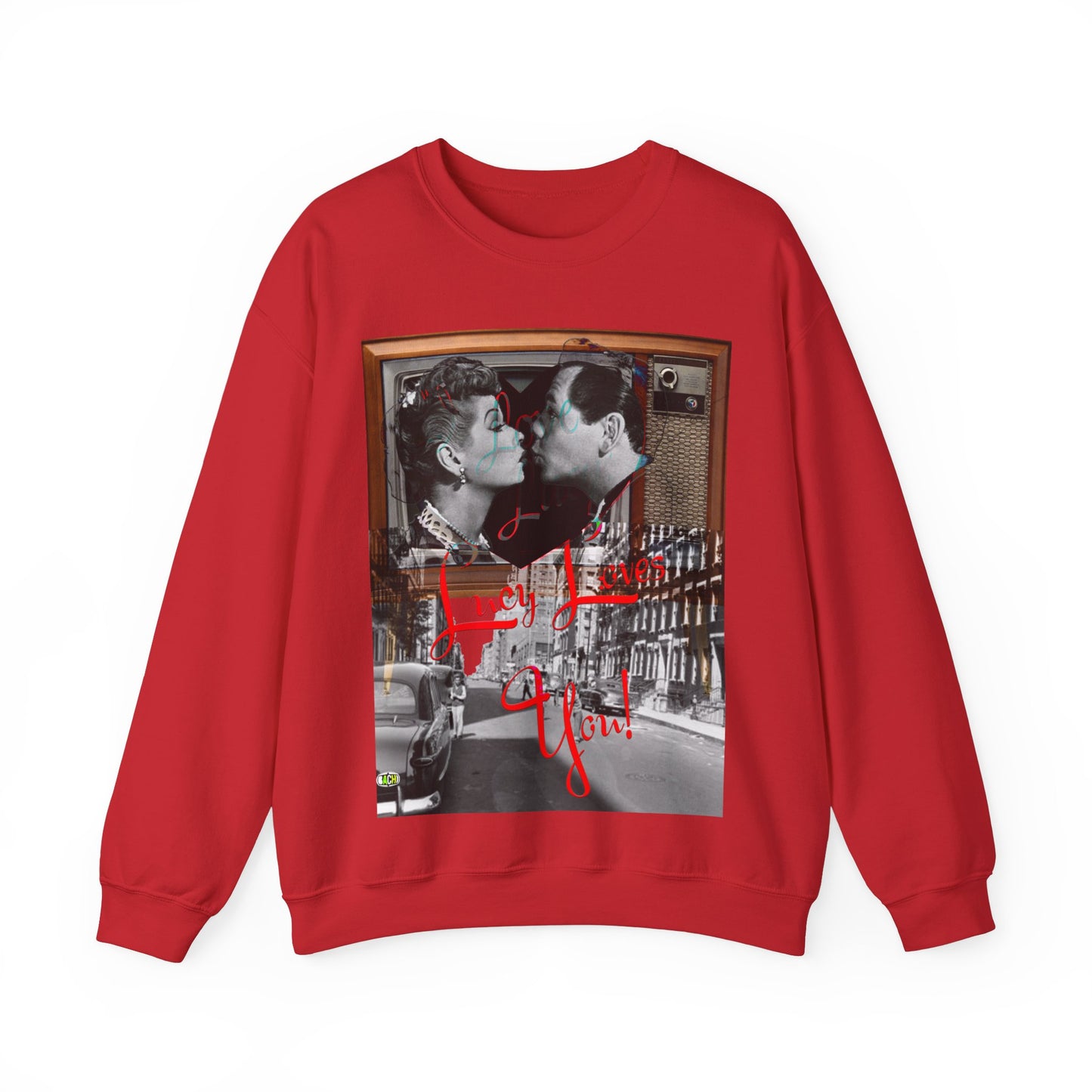Vintage Sitcom Couple Graphic Sweatshirt - Retro TV Streetwear Print (Bachi)