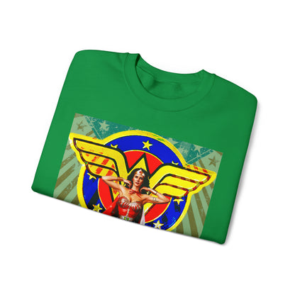 Vintage Female Hero Graphic Sweatshirt - Comic Streetwear Print (Bachi)