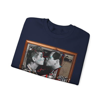 Vintage Sitcom Couple Graphic Sweatshirt - Retro TV Streetwear Print (Bachi)