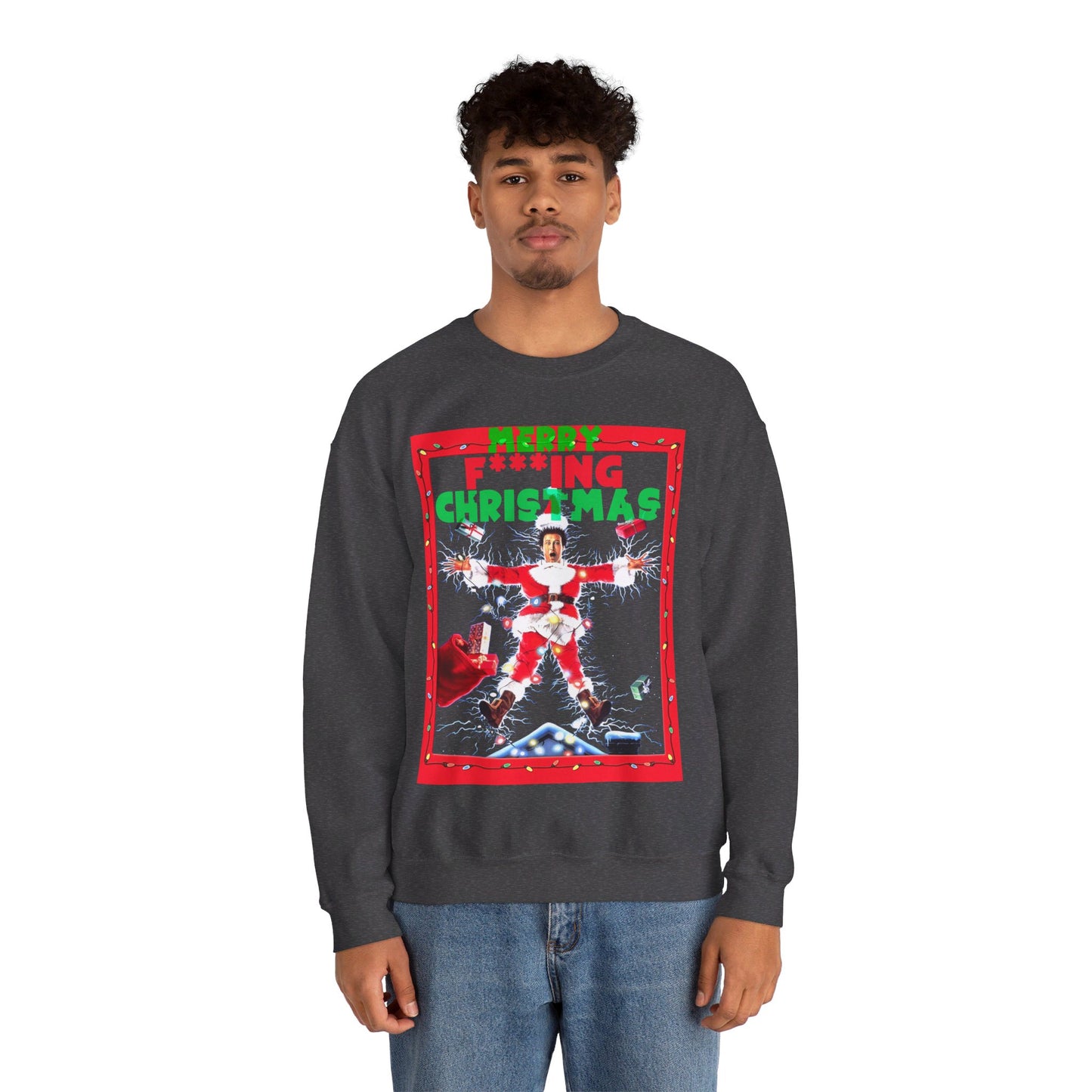 Vintage Holiday Graphic Sweatshirt - 80s Comedy Cinema Print (Bachi)
