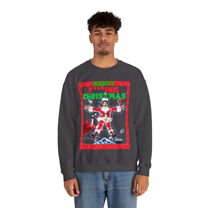 Vintage Holiday Graphic Sweatshirt - 80s Comedy Cinema Print (Bachi)