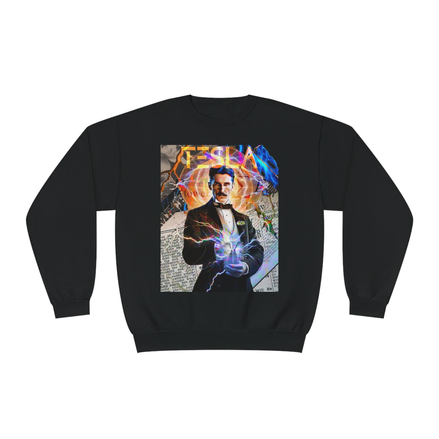 Vintage Science Icon Graphic Sweatshirt - Inventor Portrait Streetwear (Bachi)