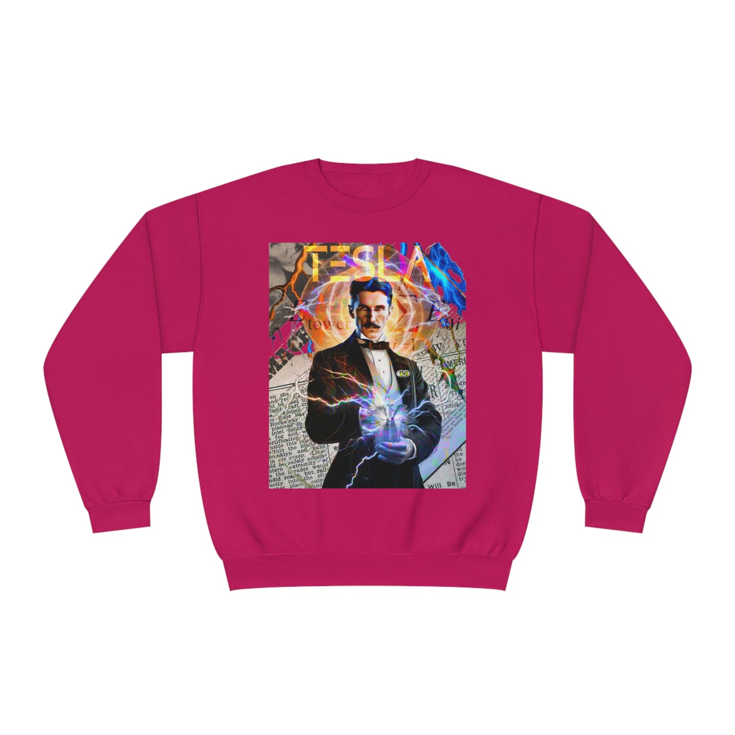 Vintage Science Icon Graphic Sweatshirt - Inventor Portrait Streetwear (Bachi)