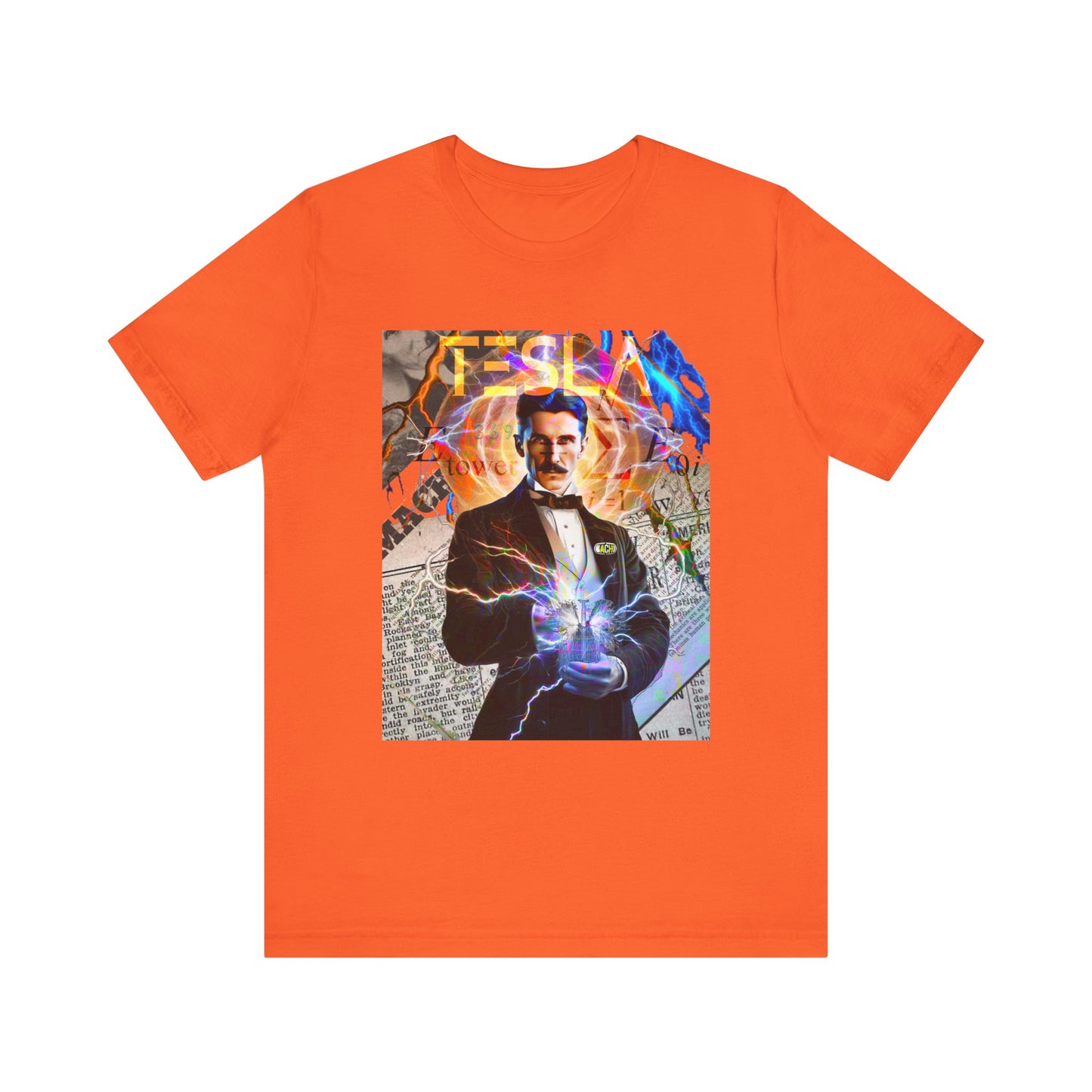 Vintage Science Icon Graphic Tee - Inventor Portrait Streetwear Print (Bachi)