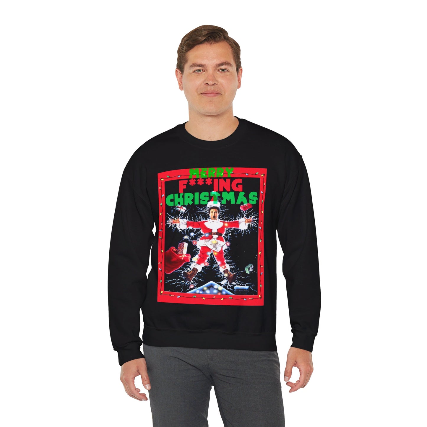 Vintage Holiday Graphic Sweatshirt - 80s Comedy Cinema Print (Bachi)