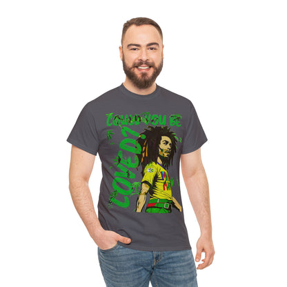 Oversized Graphic Tee - Reggae Legend Portrait Streetwear Print (Bachi)
