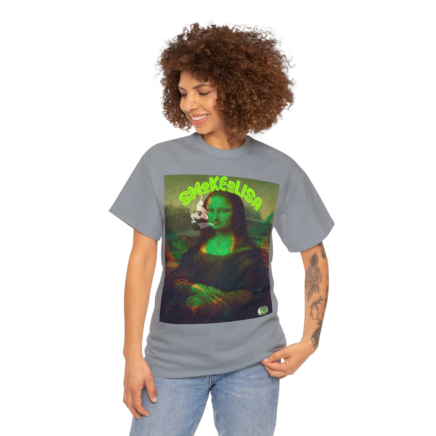 Raw Edge Pop Art Graphic Tee - Renaissance Parody Streetwear Print (Bachi)
