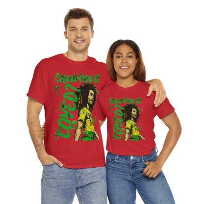 Oversized Graphic Tee - Reggae Legend Portrait Streetwear Print (Bachi)