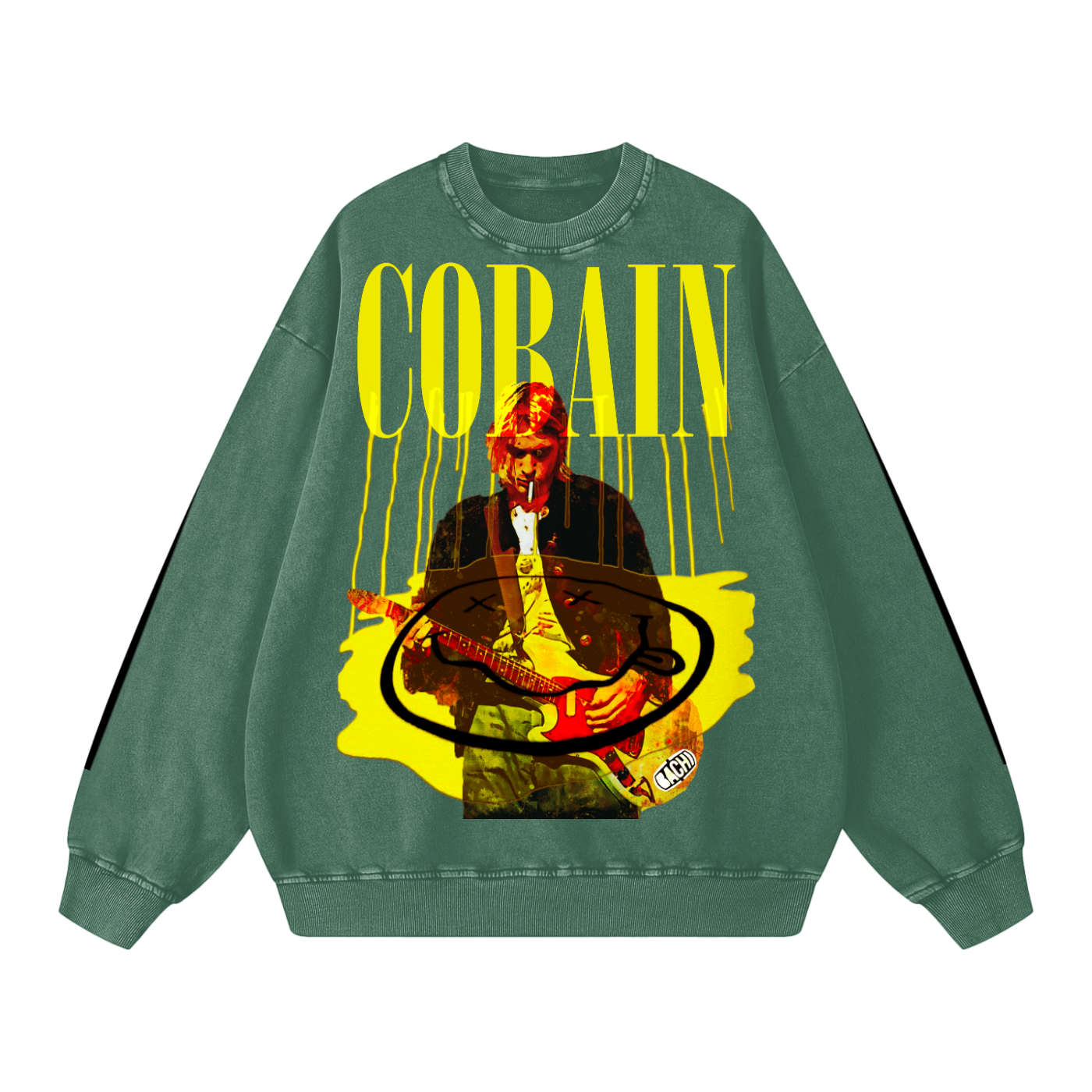 Vintage 90s Grunge Graphic Sweatshirt - Rock Icon Spirit Streetwear (Bachi)