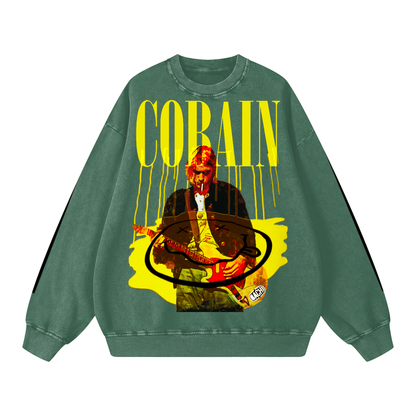 Vintage 90s Grunge Graphic Sweatshirt - Rock Icon Spirit Streetwear (Bachi)
