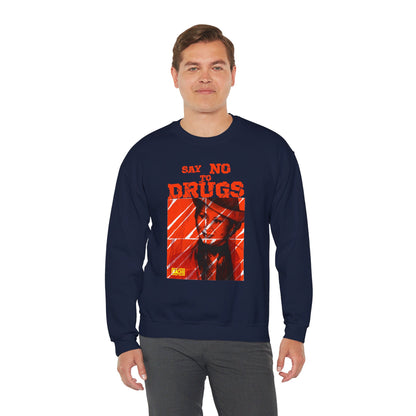 Oversized Graphic Sweatshirt - Latin Icon Orange Stripe Streetwear (Bachi)