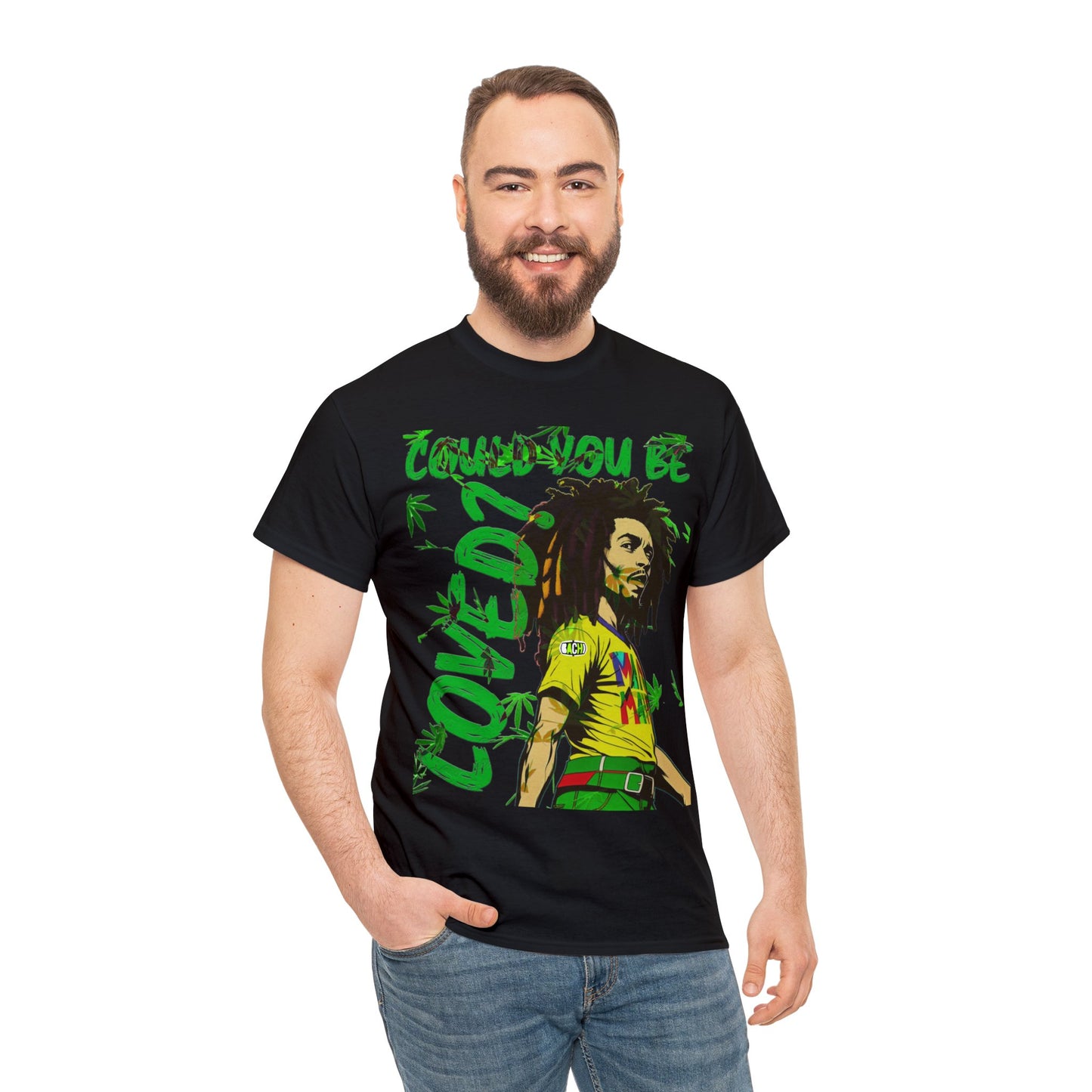 Oversized Graphic Tee - Reggae Legend Portrait Streetwear Print (Bachi)
