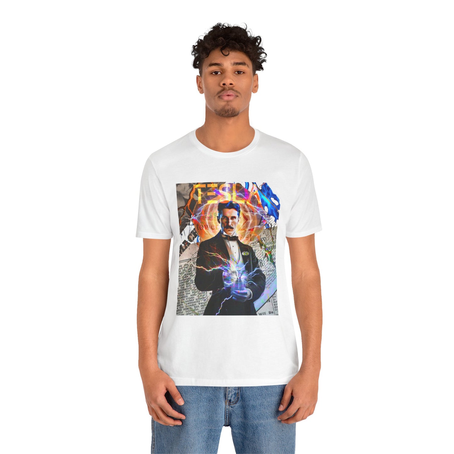 Vintage Science Icon Graphic Tee - Inventor Portrait Streetwear Print (Bachi)