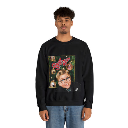 Vintage Holiday Graphic Sweatshirt - 80s Family Cinema Print (Bachi)