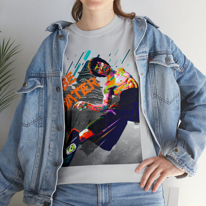 Vintage Martial Arts Graphic Tee - Kung Fu Legend Quote Print (Bachi)
