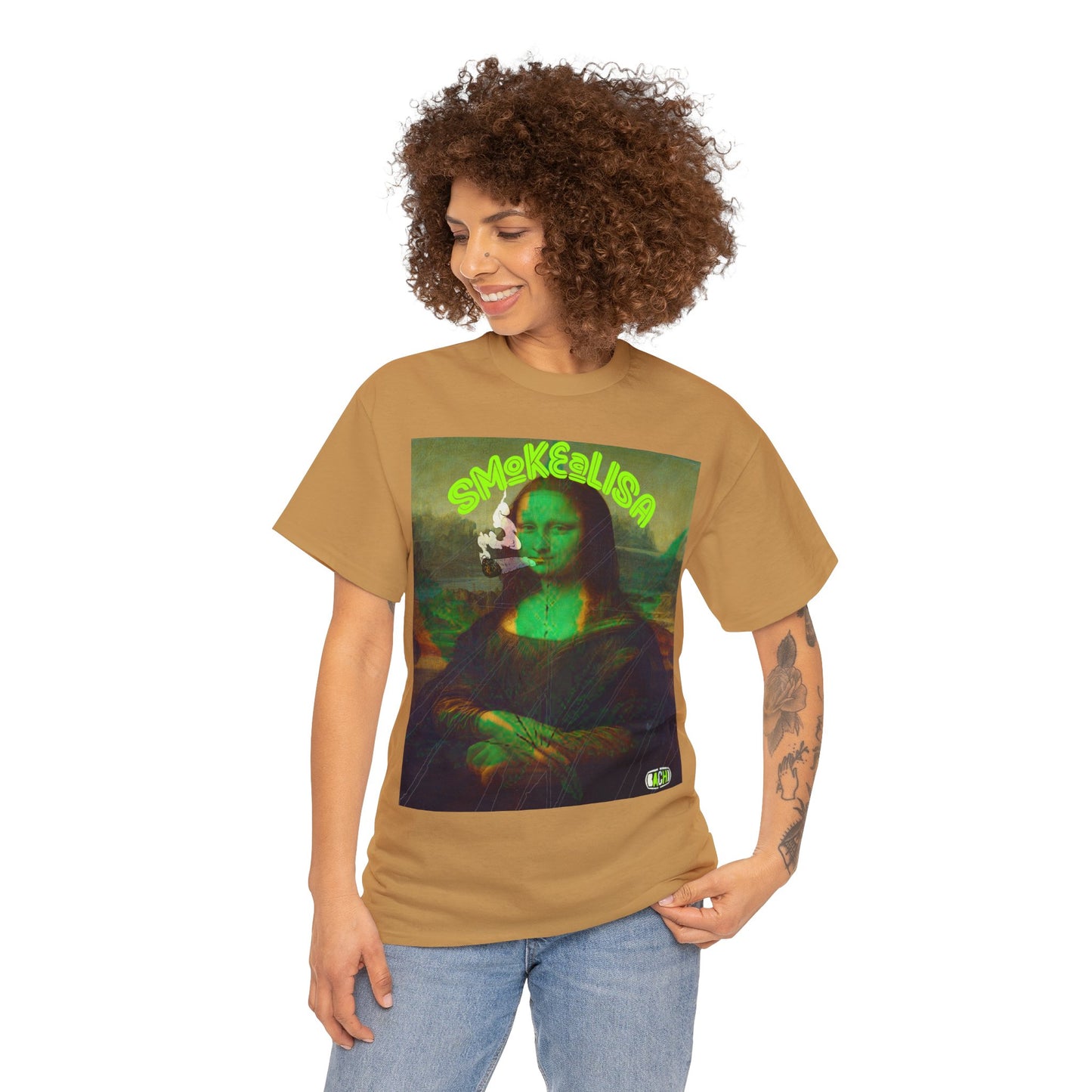 Raw Edge Pop Art Graphic Tee - Renaissance Parody Streetwear Print (Bachi)