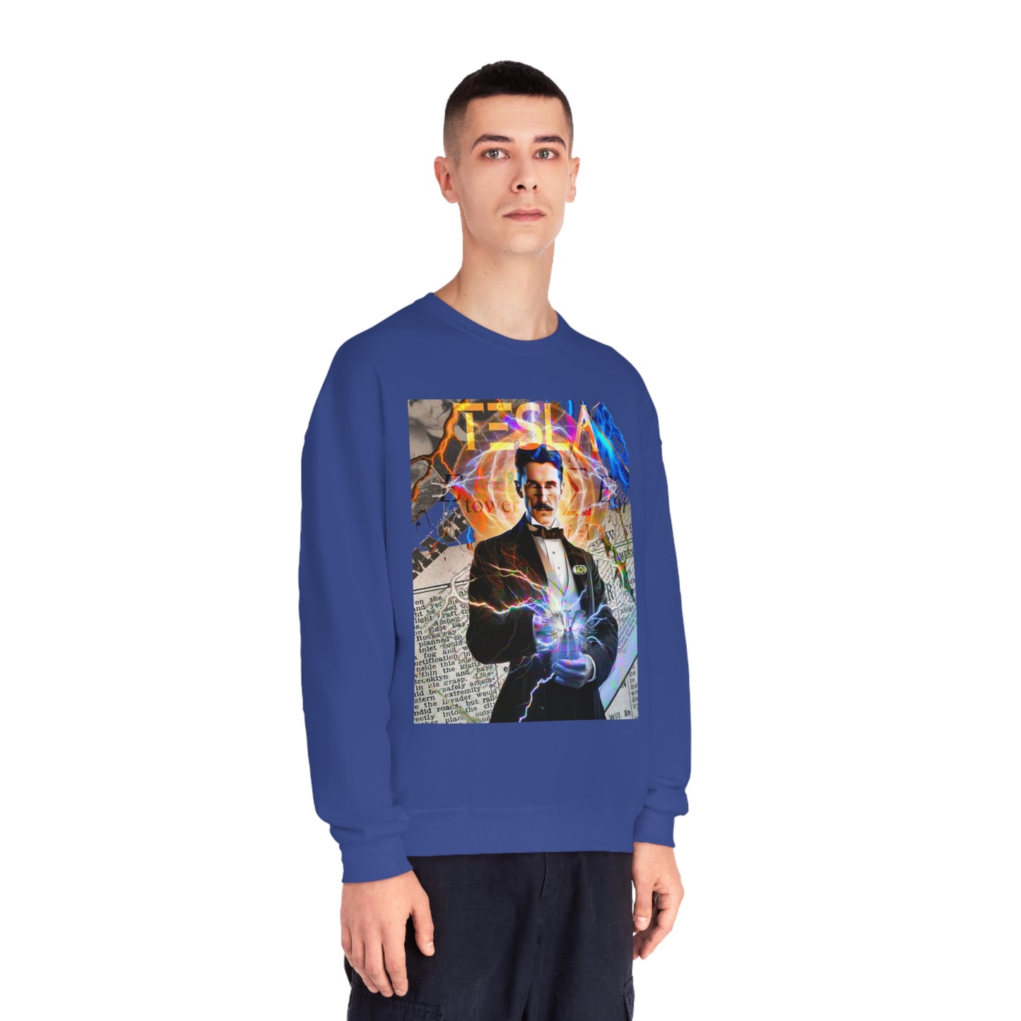 Vintage Science Icon Graphic Sweatshirt - Inventor Portrait Streetwear (Bachi)