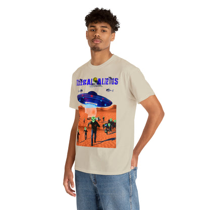Vintage Sci-Fi Graphic Tee - Alien Invasion Streetwear Print (Bachi)