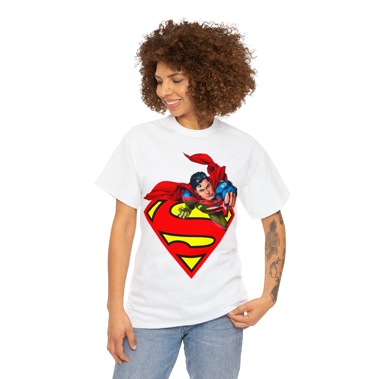 Vintage Comic Hero Graphic Tee - Cape Streetwear Print (Bachi)