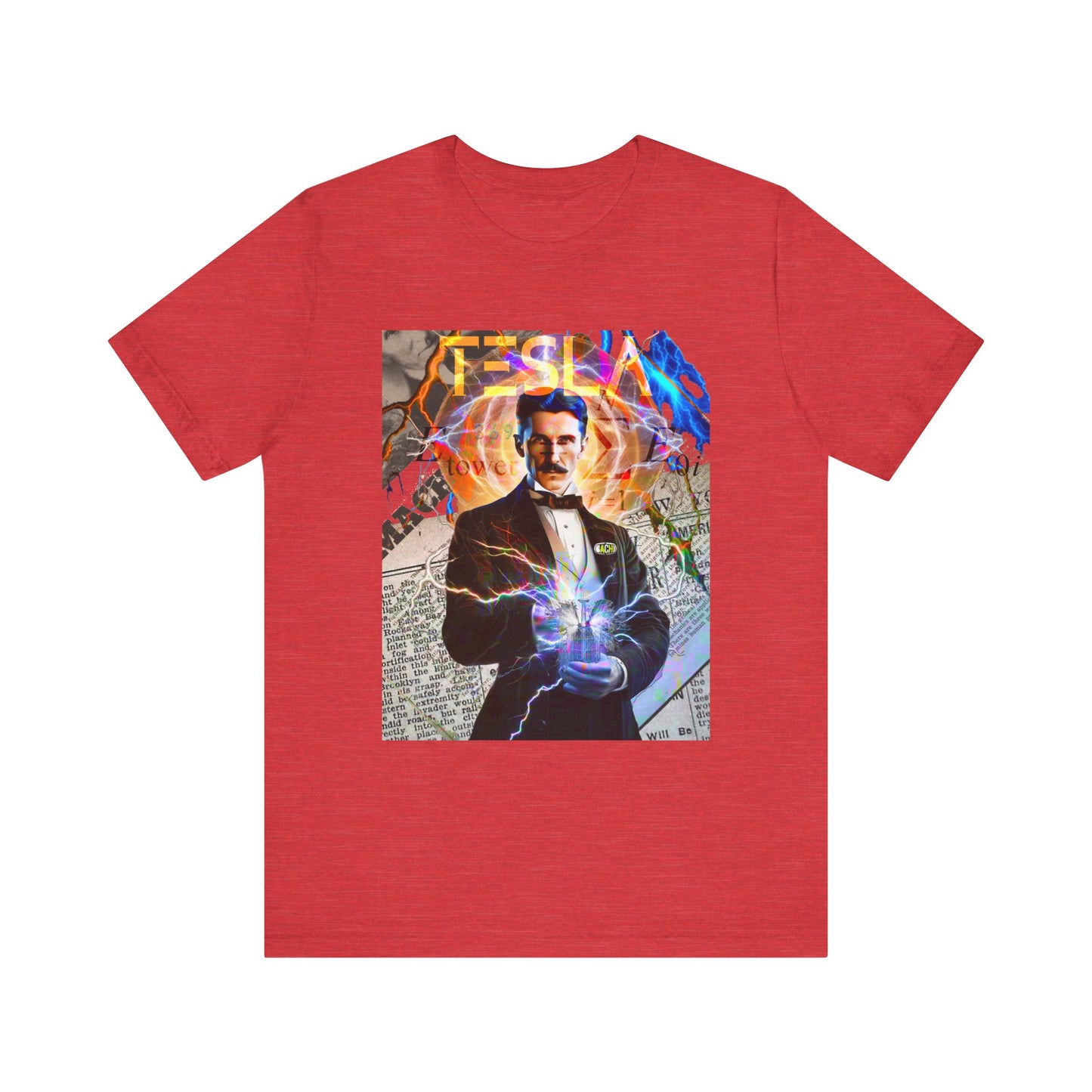 Vintage Science Icon Graphic Tee - Inventor Portrait Streetwear Print (Bachi)