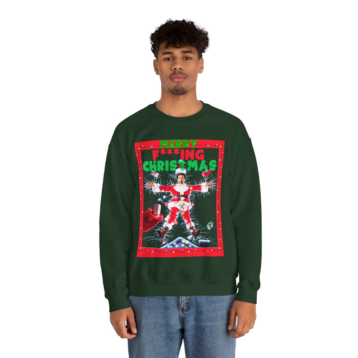 Vintage Holiday Graphic Sweatshirt - 80s Comedy Cinema Print (Bachi)