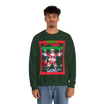 Vintage Holiday Graphic Sweatshirt - 80s Comedy Cinema Print (Bachi)