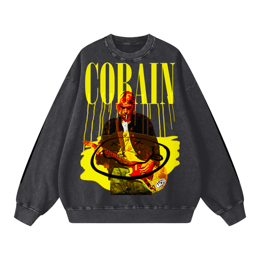 Vintage 90s Grunge Graphic Sweatshirt - Rock Icon Spirit Streetwear (Bachi)