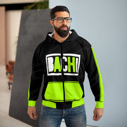 Men's Zip Hoodie Bachi 2 Tone Tiled Aop
